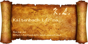 Kaltenbach Léna névjegykártya